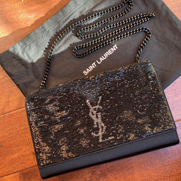 Saint Laurent Monogram Kate Medium Sequined Bag - Picture 4 of 8